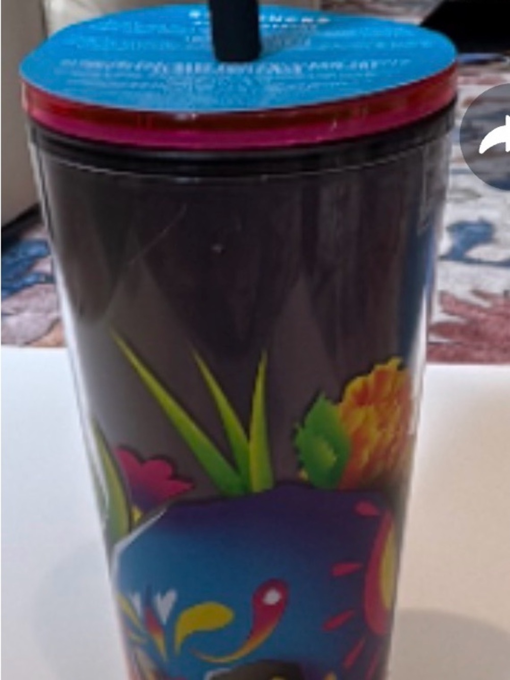 Starbucks Purple Travel Tumbler with Clear Lid and Black Straw NWT Collectible